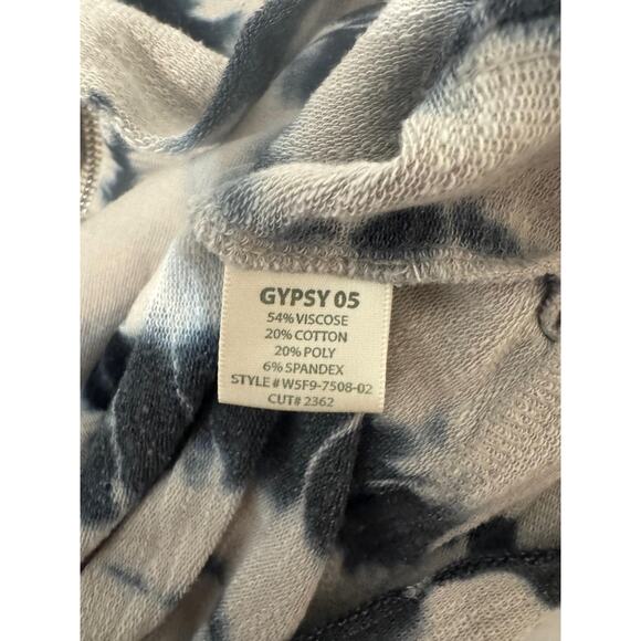 Gypsy 05 Hoodie Womens Medium Black White Tie Dye Soft Zip Sweatshirt Y2k Retro - Picture 8 of 11